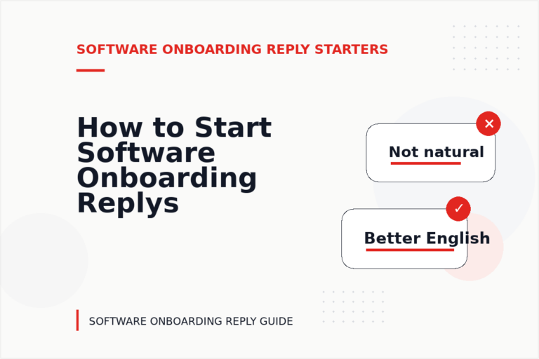 How to Start Software Onboarding Replys Clearly How to Start Software Onboarding Replys Clearly