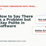How to Say There Is a Problem but Stay Polite in Software Onboarding Reply English