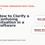 How to Clarify a Confusing Situation in a Software Onboarding Reply